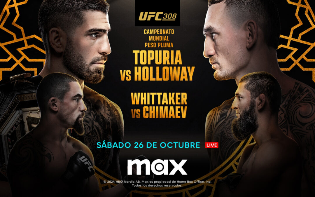 Ilia Topuria pelea por defender el cinturón de campeón mundial de la UFC en Max y Eurosport