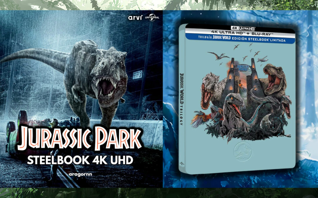 Trilogías de Jurassic Park y Jurassic World en Steelbook y con nuevos discos 4K UHD con Dolby Visión y Dolby Atmos.