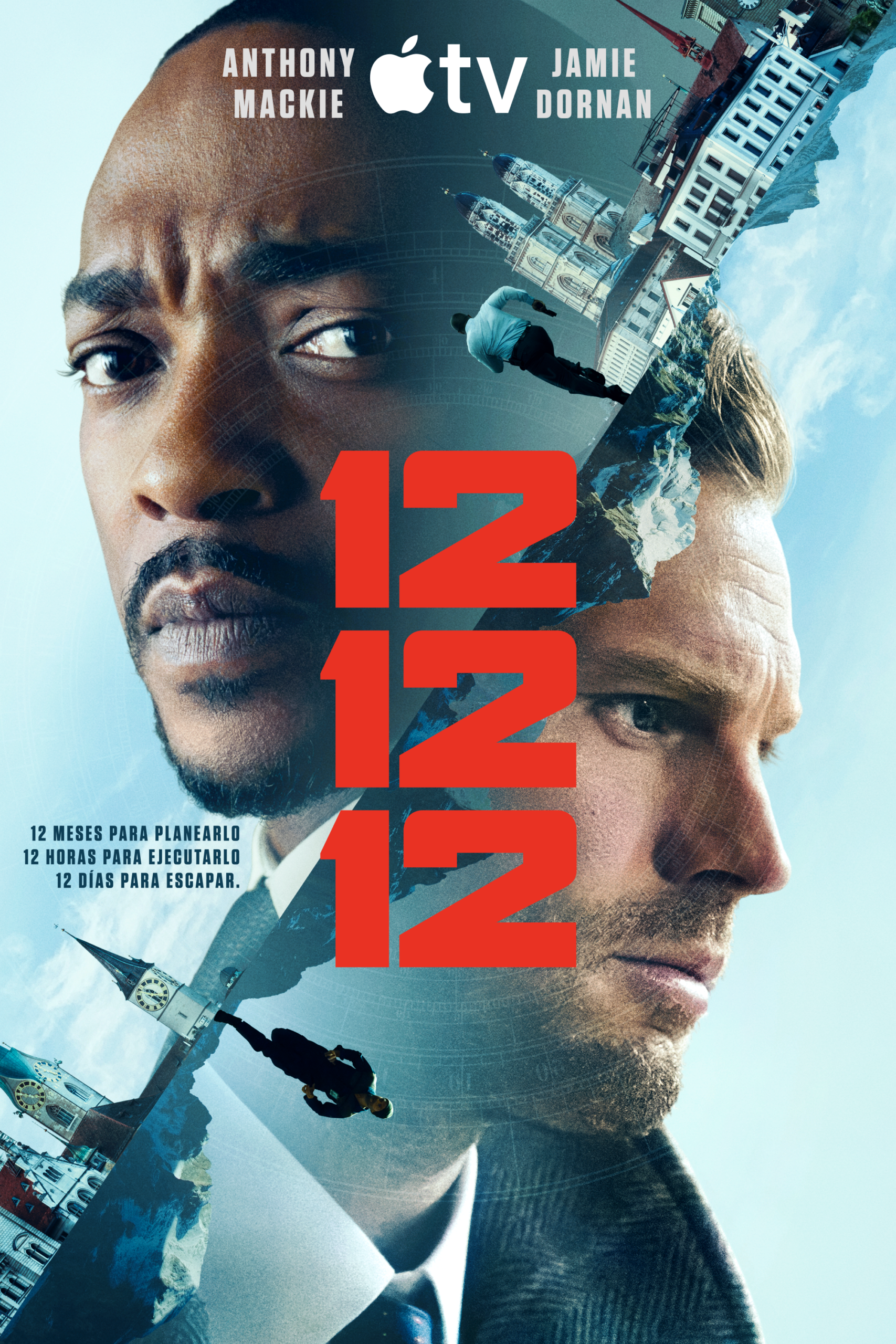 12 12 12, el el nuevo thriller de atracos protagonizado por Anthony Mackie y Jamie Dornan Apple TV 12 12 12 key art 2x3 scaled